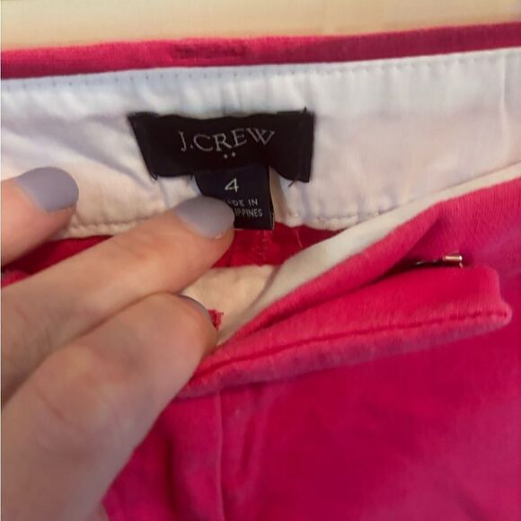 J. Crew High Waist Pink Scalloped Shorts - Picture 3 of 5